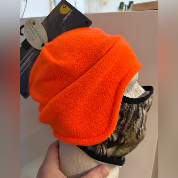 Carhartt Adult Fleece Hat with Camo Face Cover - Picture 2 of 4
